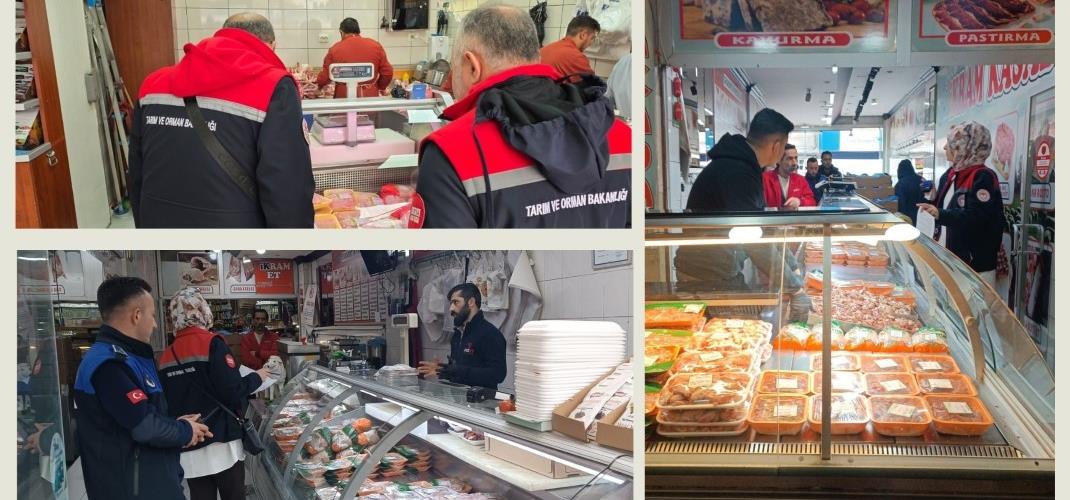 Melike Hatun çarşısında bulunan (Kadınlar Pazarı) kasaplar denetlendi. 