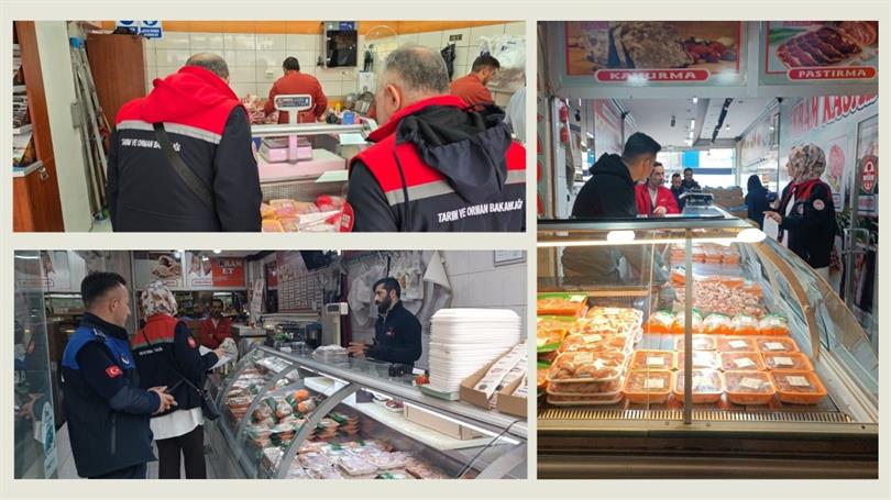 Melike Hatun çarşısında bulunan (Kadınlar Pazarı) kasaplar denetlendi. 